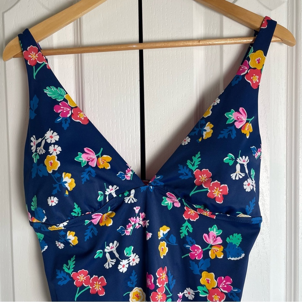 Vera Bradley Reversible One Piece Floral Swimsuit Women’s 16 | XL Blue Pink Boho - Picture 2 of 15